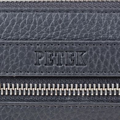 Барсетка гаманець Petek з натуральної шкіри 701-46d-01 чорна