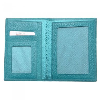 Обкладинка для паспорта Petek з натуральної шкіри 651-46b-32 блакитна