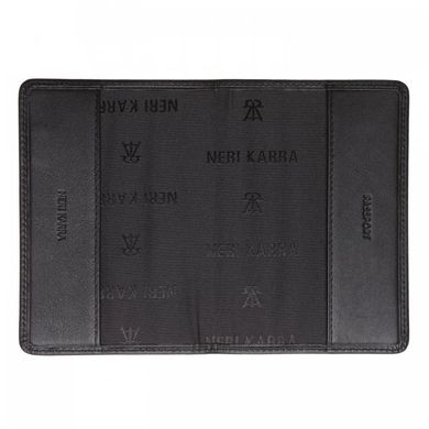Обкладинка для паспорта з натуральної шкіри Neri Karra 0040.3-01.01 чорний