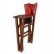 Складаний вінтажний стілець ручної роботи Pratesi з натуральної шкіри/дерева bcl183:2