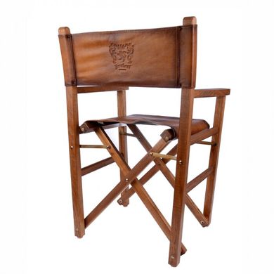 Складаний вінтажний стілець ручної роботи Pratesi з натуральної шкіри/дерева bma183