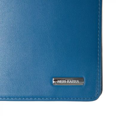 Обкладинка для паспорта з натуральної шкіри Neri Karra 0040.3-01.89 блакитна