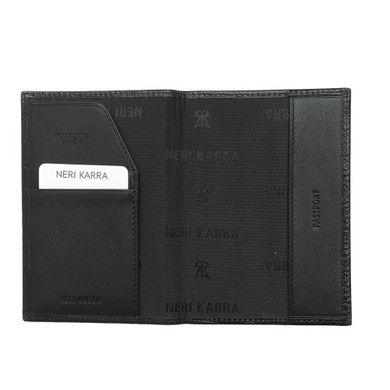Обкладинка для паспорта з натуральної шкіри Neri Karra 0110.1-32.01 чорний