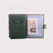 Обкладинка комбінована для паспорта і прав з натуральної шкіри Neri Karra 0031.2-77.38 зелена:4