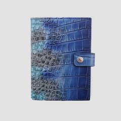 Обложка комбинированная для паспорта и прав из натуральной кожи Neri Karra 0031.2-77.46 синяя