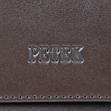 Барсетка гаманець Petek з натуральної шкіри 703-000-222 коричнева