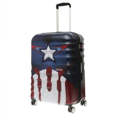 Дитяча валіза з abs пластика на 4 здвоєних колесах Wavebreaker Marvel Captain America American Tourister 31c.022.005