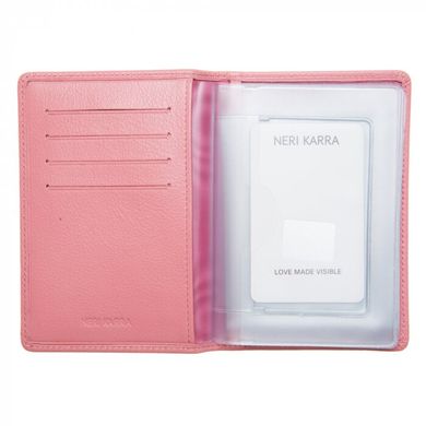 Обкладинка для прав з натуральної шкіри Neri Karra 0032.05.86 рожевий