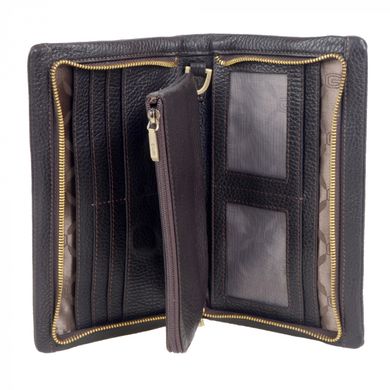 Борсетка-гаманець Giudi з натуральної шкіри 10164/ae-08 темно коричневий