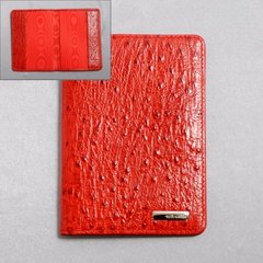 Обкладинка для паспорта з натуральної шкіри Neri Kara 0040.1-17.50 червоний