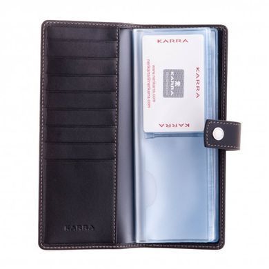 Классическая визитница из натуральной кожи Karra k10034s.501.01 чёрная