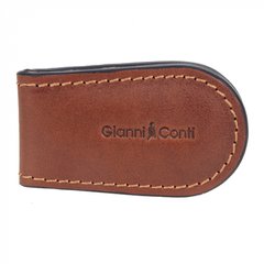 Затискач для грошей Gianni Conti з натуральної шкіри 917130-tan