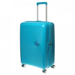 Валіза з поліпропілену SoundBox American Tourister на 4 здвоєних колесах 32g.001.002 блакитний