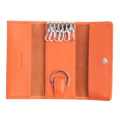 Классическая ключница из натуральной кожи Neri Karra 0026-1.3-01.37 оранжевая