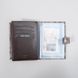 Обкладинка комбінована для паспорта та прав з натуральної шкіри Neri Karra 0031.2-16.63 коричневий:6