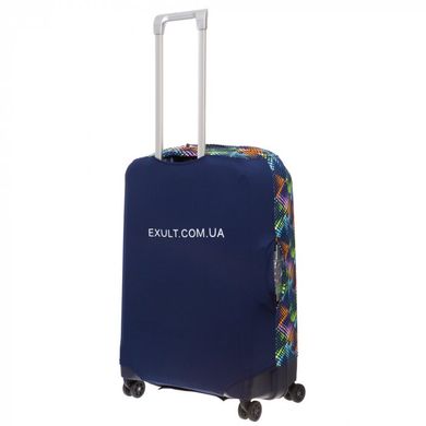 Чехол для чемодана из ткани EXULT case cover/square-blue/exult-m
