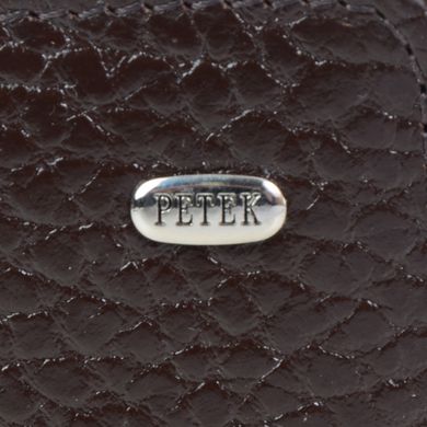 Борсетка кошелек Petek из натуральной кожи 707-46b-02 коричневая