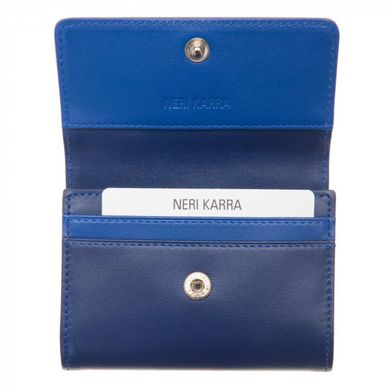 Визитница из натуральной кожи Neri Karra 0288.3-01.92/3-01.85 синяя