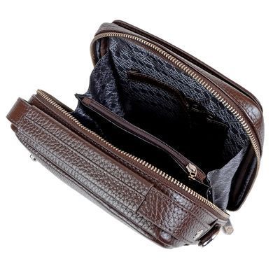 Сумка мужская Petek из натуральной кожи 3872-46b-02 коричневая