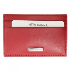 Кредитница з натуральної шкіри Neri Karra 0134.3-01.77 червоний