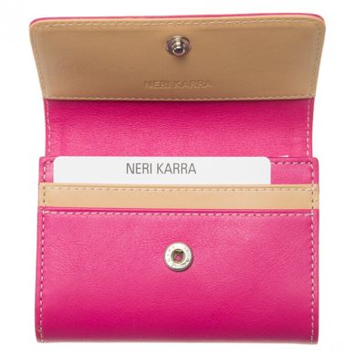 Візитниця з натуральної шкіри Neri Karra 0288.3-01.25/3-01.37 рожева