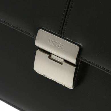 Класичний портфель Petek з натуральної шкіри 777-000-01 чорний