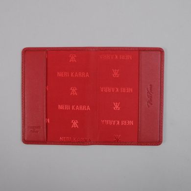 Обкладинка для паспорта з натуральної шкіри Neri Karra 0040.01.05 червона