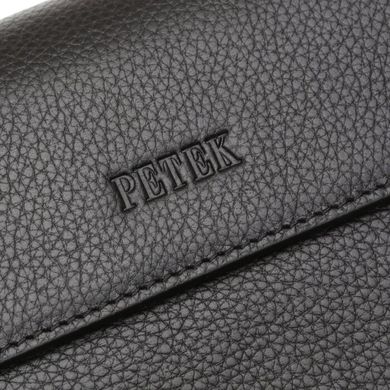 Барсетка кошелек Petek из натуральной кожи 703-041-01 черная