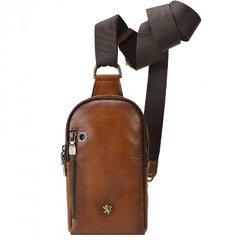 Рюкзак слинг Pratesi из натуральной кожи bma636 коричневый