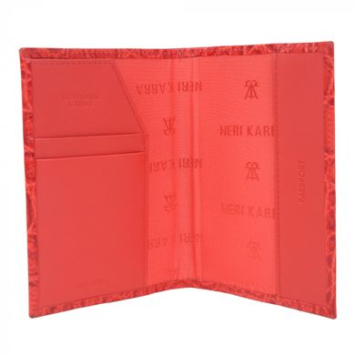 Обкладинка для паспорта з натуральної шкіри Neri Karra 0110.1-20.25 червона