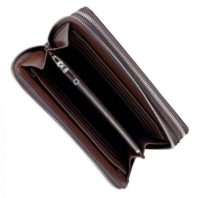 Барсетка-гаманець з натуральної шкіри Neri Karra 0948.1-32.49 коричнева