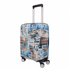 Чохол для валізи з тканини EXULTcase cover / houses-blue / exult-xl