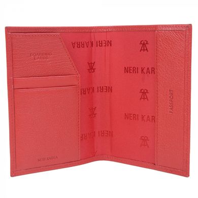 Обкладинка для паспорта з натуральної шкіри Neri Karra 0110.22.05 червона