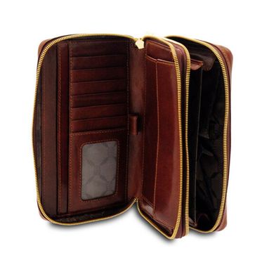 Борсетка-кошелёк Giudi из натуральной кожи 4647/gd-02 коричневая
