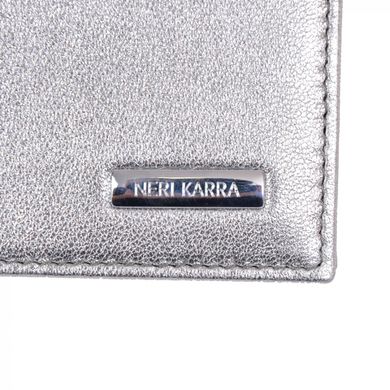 Обкладинка для паспорта з натуральної шкіри Neri Karra 0110.25.144 сріблястий