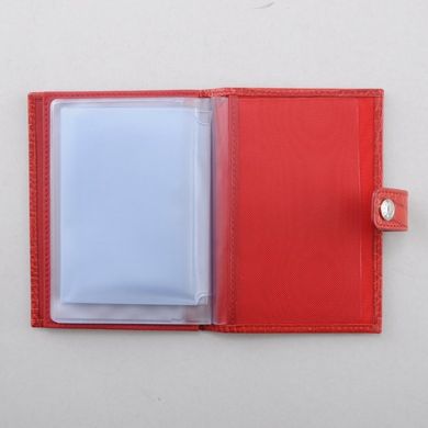 Обложка комбинированная для паспорта и прав из натуральной кожи Neri Karra 0031.1-35.50 красный
