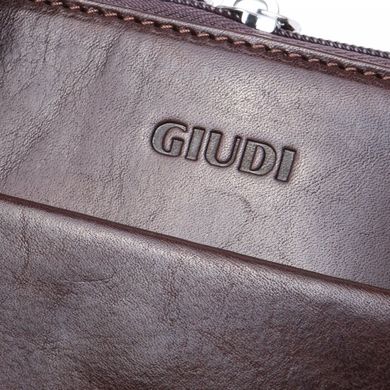 Сумка жіноча Giudi з натуральної шкіри 10457/gd-08 темно-коричневий