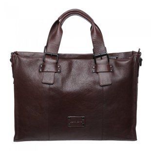 Сумка - портфель Gianni Conti з натуральної шкіри 11312410-dark brown