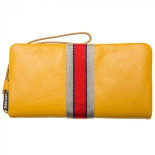 Барсетка кошелек Gianni Conti из натуральной кожи 2658237-mustard