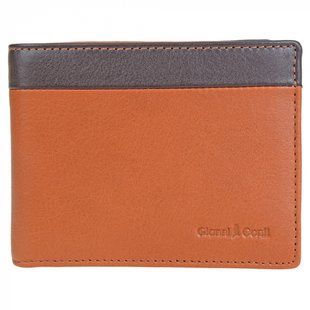 Гаманець чоловічий Gianni Conti з натуральної шкіри 587844-leather/dark brown