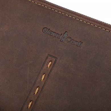 Борсетка кошелек Gianni Conti из натуральной кожи 968406-brown