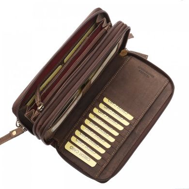 Борсетка кошелек Gianni Conti из натуральной кожи 968406-brown