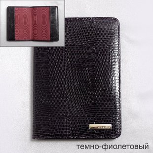 Обложка для паспорта из натуральной кожи Neri Karra 0040.egeplant-3