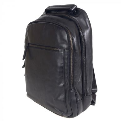 Рюкзак Gianni Conti з натуральної шкіри із відділенням під ноутбук 4102418-black