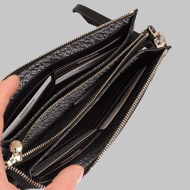 Борсетка гаманець Petek з натуральної шкіри 701-46b-01 чорна
