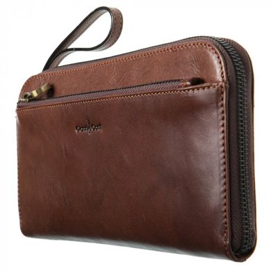 Барсетка гаманець Gianni Conti з натуральної шкіри 912209-dark brown