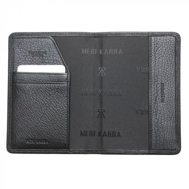 Обкладинка для паспорта з натуральної шкіри Neri Karra 0110.02.01 чорна