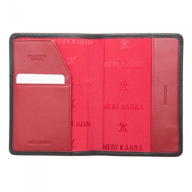 Обкладинка для паспорта з натуральної шкіри Neri Karra 0110.3-01.01/05 чорний