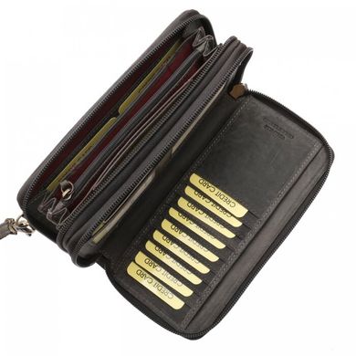 Барсетка гаманець Gianni Conti з натуральної шкіри 968406-grey