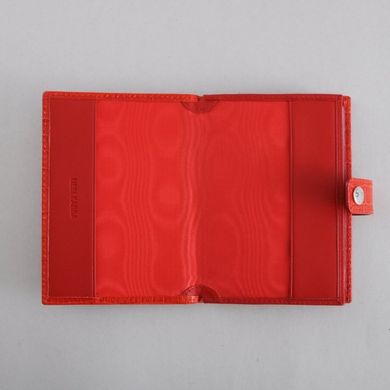 Обкладинка комбінована для паспорта і прав з натуральної шкіри Neri Karra 0031.1-28.25 червоний
